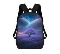 sinyumoney Purple Lavender Field with Tree Mochila Escolar Impresa En 3D 17inch Mochila Escolar Infantil Mochilas De Viaje Mochila Informal De Moda Para Niños Y Estudiantes