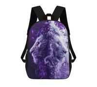 sinyumoney Purple Lion Art Print Mochila Escolar Infantil De 17 Pulgadas Con Estampado 3D, Mochila Moderna Para Niños, Mochilas De Viaje, Bolsas Para Libros, Mochila Escolar Infantil