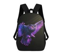 sinyumoney Purple Owl in Flight Mochilas Escolares Para La Escuela Secundaria, Preparatoria, Universidad Y Viajes Para Niñas Y Adolescentes 17inch