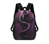 sinyumoney Purple Snake on Gothic Cross Mochila Escolar Resistente Al Agua, Mochila De Viaje, Bolsa Para Computadora Para La Escuela/trabajo/viajes 17inch
