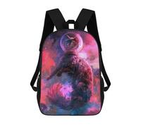 sinyumoney Purple Space Cat Mochila Escolar Impresa En 3D Para Niños 17inch Mochilas Para Niños Y Niñas, Mochilas Escolares Para Niños, Mochilas De Viaje
