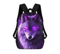 sinyumoney Purple Wolf Fantasy Art Print-1 Mochila Escolar Infantil De 17 Pulgadas Con Estampado 3D De Películas De Anime Para Niños, Mochila De Viaje, Mochila Escolar Infantil