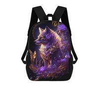 sinyumoney Purple Wolf Fantasy Art Print Mochila Escolar De 17 Pulgadas Impresa En 3D Mochilas Infantiles Mochila Genial Impresa En 3D Para Niños De Primaria Y Secundaria