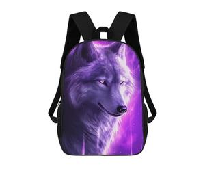 sinyumoney Purple Wolf Spirit Art Print-1 Mochila Escolar, Mochila De Negocios, Mochila Impermeable Para Libros, Para Acampar, Aventuras Al Aire Libre Y Viajes Diarios 17inch