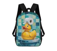 sinyumoney Quacky Crown - Toilet Paper Royalty on A Cheery Duck Mochila Escolar Impresa En 3D Mochilas Informales Para Niños Mochila Escolar Impresa En 3D Para Niños De Primaria Y Secundaria 17inch