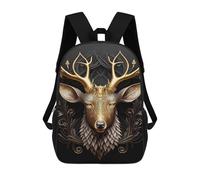 sinyumoney Queen Deer Golden Art Deco 17inch Mochila Escolar Impresa En 3D Para Niños, Mochila Escolar Informal De Moda, Mochilas De Viaje Para Niños Y Estudiantes.