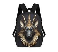 sinyumoney Queen Dog Golden Art Deco Mochilas Impresas En 3D Para Niños 17inch Mochilas De Moda Informales Para El Día A Día, Bolsas De Viaje, Mochilas Informales Para Exteriores Para Niños Y Niñas