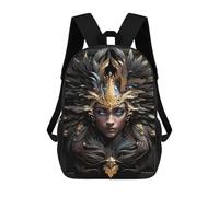 sinyumoney Queen of Golden Feathers Mochila Escolar Impermeable Para Viajes, Mochila Para Ordenador Portátil, Ideal Para Acampar, Aventuras Al Aire Libre Y Viajes Diarios 17inch