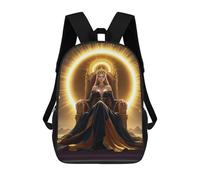 sinyumoney Queen on Golden Throne Mochilas Infantiles Mochila Escolar Impresa En 3D Para Niños Mochilas De Viaje Bolsas Para Libros Para Niños 17inch Mochila Escolar