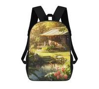 sinyumoney Quiet Garden Mochila Escolar Impresa En 3D Para Niños Mochilas De Viaje De Alta Capacidad Bolsas Para Libros Mochila Escolar Para Niños Mochila 17inch
