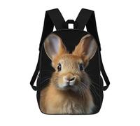 sinyumoney Rabbit Animal Portrait Mochilas Impresas En 3D Para Niños, Mochila Escolar, Mochila De Moda Para Niños De Primaria Y Secundaria 17inch