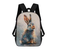 sinyumoney Rabbit Art Print Mochilas Infantiles Impresas En 3D De 17 Pulgadas. Mochila Escolar Informal Impresa En 3D Para Niños De Primaria Y Secundaria.