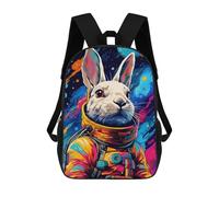 sinyumoney Rabbit Astronaut Space Suit-1 Mochila Escolar De Moda, Mochila Para Material Escolar, Mochila Impermeable Informal Para Acampar, Aventuras Al Aire Libre Y Viajes Diarios 17inch
