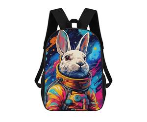 sinyumoney Rabbit Astronaut Space Suit-1 Mochila Escolar De Moda, Mochila Para Material Escolar, Mochila Impermeable Informal Para Acampar, Aventuras Al Aire Libre Y Viajes Diarios 17inch