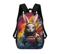 sinyumoney Rabbit Astronaut Space Suit Mochila Escolar, De Negocios, Para Portátil, Unisex, Informal, Para Adolescentes, Chicas, Chicos, Mujeres Y Hombres 17inch