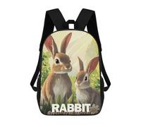 sinyumoney Rabbit Family Mochila Escolar Para Niños Mochila Escolar Impresa En 3D Mochila Escolar De Moda Para Niños De Primaria Y Secundaria 17inch