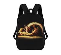 sinyumoney Rabbit Fox Cuddle Mochila Escolar Resistente Al Agua - Perfecta Para Viajes, Trabajo Y Uso Diario 17inch