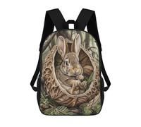 sinyumoney Rabbit in A Walnut Shell Mochila Escolar Impresa En 3D 17inch Mochila Escolar Infantil Mochilas De Viaje Mochila Informal De Moda Para Niños Y Estudiantes
