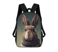 sinyumoney Rabbit in Glasses And Sweater Mochilas Infantiles Escolares Impresas En 3D, Mochilas Para Niños, Mochilas De Viaje Para Niños Y Niñas, Mochilas Escolares Para Niños 17inch