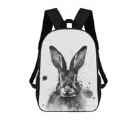 sinyumoney Rabbit Watercolor Mochila Escolar De 17 Pulgadas Para Adolescentes, Con Estampado 3D, Ajustable Y Con Bolsillos, Ideal Para Niños, Niñas Y Estudiantes.