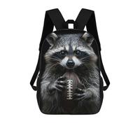 sinyumoney Raccoon American Football Mochila Infantil, Mochila Escolar Impresa En 3D, Mochila Para Niños Y Niñas, Mochila Escolar Ajustable Para La Escuela Primaria 17inch