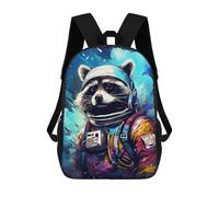 sinyumoney Raccoon Astronaut Space Suit-2 Mochila Escolar Impresa En 3D 17inch Mochilas De Moda Para Niños, Mochilas Escolares Para Niños De Primaria Y Secundaria