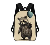 sinyumoney Raccoon Balloon Animal Mochila Escolar, Mochila De Viaje Resistente Al Agua, Mochila Para Computadora Para Niñas, Niños Y Adolescentes 17inch