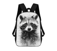 sinyumoney Raccoon Beauty Watercolor Mochila Infantil Para Niñas, Mochila Escolar 3D, Mochila Para Niños Pequeños, Mochila Informal De Día, Mochila Escolar De Moda 17inch