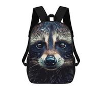 sinyumoney Raccoon Closeup Face Mochila Escolar Mochilas Escolares Para Niñas Y Niños Mochila Con Bolsillo Mochila Escolar De Moda Mochila Infantil 17inch