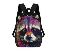 sinyumoney Raccoon Colorful Mochilas Infantiles Impresas En 3D Para Niños, Mochilas Escolares De Moda, Mochilas De Viaje, Mochilas Escolares Para Niños De Primaria 17inch