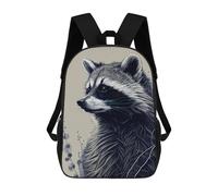 sinyumoney Raccoon Drawing Mochilas Para Niños Mochilas Escolares Mochila Escolar Para Niños Impresa En 3D Mochilas De Viaje De Moda Para Niños De Primaria Y Secundaria 17inch