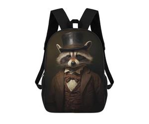 sinyumoney Raccoon Funny Animal Mochila Grande Escolar Para Niños - Perfecta Para Viajes, Trabajo Y Uso Diario 17inch