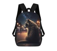 sinyumoney Raccoon Galaxy Animal Mochila Escolar Impermeable Para Ordenador Portátil Para Adolescentes, Chicas, Chicos, Mujeres Y Hombres 17inch