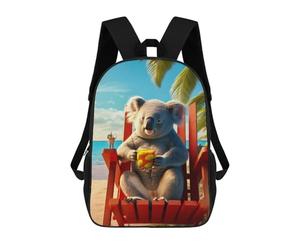 sinyumoney Raccoon Healing The Beach Mochila Escolar/de Negocios Resistente Para Portátil Para Niños/niñas/adolescentes 17inch