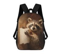 sinyumoney Raccoon Holding Toilet Paper Roll-2 Mochilas Infantiles Impresas En 3D De 17 Pulgadas. Mochila Escolar Informal Impresa En 3D Para Niños De Primaria Y Secundaria.