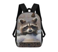 sinyumoney Raccoon in A Bubble Bath Mochila Escolar Para La Escuela Secundaria, Preparatoria, Universidad, Viajes Para Niñas, Niños Y Adolescentes 17inch