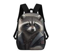 sinyumoney Raccoon in Historical Costume Mochila Infantil De Moda Divertida Mochila Escolar Para Niños Y Adolescentes Con Impresión 3D Para Niños 17inch