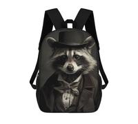 sinyumoney Raccoon in Top Hat Portrait Mochila Escolar Infantil Impresa En 3D Para Niños, Mochilas De Viaje De Alta Capacidad, Bolsas Para Libros, Mochila Escolar Infantil 17inch