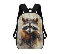 sinyumoney Raccoon Portrait Painting Mochila Infantil Para Niñas Y Niños, Mochila De Día, Escuela Primaria, Perfecta Para La Vuelta Al Cole O Educación Física, Regalos Y Viajes 17inch