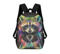 sinyumoney Raccoon Reflection Art Mochila Infantil De Moda Divertida Mochila Escolar Para Niños Y Adolescentes Con Impresión 3D Para Niños 17inch