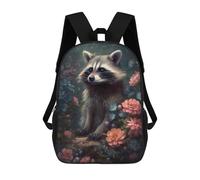 sinyumoney Raccoon Unnatural Mochila Escolar Infantil Impresa En 3D Para Niños, Mochilas De Viaje, Bolsas Para Libros Para Niños Estudiantes De Primaria 17inch