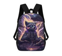 sinyumoney Raccoon Warrior Epic Fantasy Artwork Mochilas Infantiles Mochila Escolar Impresa En 3D Para Niños Mochilas De Viaje Bolsas Para Libros Para Niños 17inch Mochila Escolar