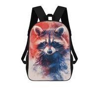 sinyumoney Raccoon Watercolor Portrait Mochila Escolar Para Niñas Y Niños, Mochilas De Gran Capacidad, Mochilas Ligeras Para Niños Y Estudiantes 17inch