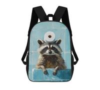 sinyumoney Raccoon with Toilet Paper on Head-1 Mochilas Infantiles Impresas En 3D Para Niños. Mochilas De Viaje De Moda Para Niños. Mochila Escolar Para Estudiantes De Primaria Y Secundaria.