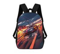 sinyumoney Racing Car Speeding Through Flames Mochilas Para Niños 17inch Mochila Escolar Mochila Escolar Impresa En 3D Para Niños De Primaria Y Secundaria