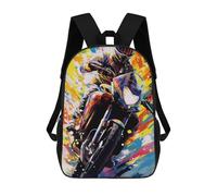 sinyumoney Racing Spirit Motorcycle Speed Artwork Mochila Escolar Impresa En 3D Mochila Escolar De Moda Para Niños Mochilas Para Niños Estudiantes De Secundaria 17inch