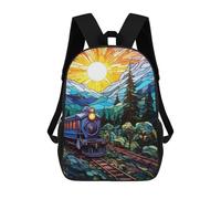 sinyumoney Railway Art Train Journey Mochila Infantil Para Niñas, Mochila Escolar 3D, Mochila Para Niños Pequeños, Mochila Informal De Día, Mochila Escolar De Moda 17inch