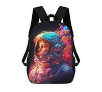 sinyumoney RAINBOW ASTRONAUT Mochila Escolar Infantil Impresa En 3D 17inch Mochilas De Moda Para Niños De Primaria Y Secundaria