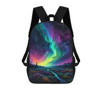 sinyumoney Rainbow Aurora Sky Mochilas Para Niños Mochila Escolar De Moda Mochila Escolar Impresa En 3D Para Niños Estudiantes De Primaria Y Secundaria 17inch