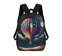 sinyumoney Rainbow Balloon Night Sky Mochila Escolar Para Niños Mochila Escolar Impresa En 3D Mochila Escolar De Moda Para Niños De Primaria Y Secundaria 17inch